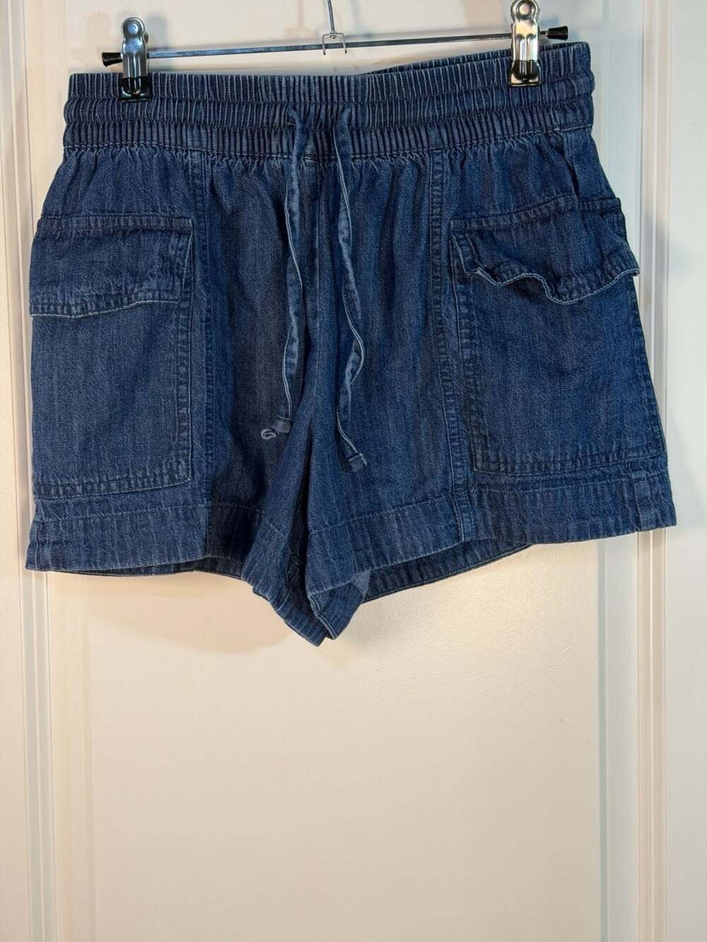 Free Assembly Shorts Women's Size XS Blue Utility Pull-On , 3” Inseam